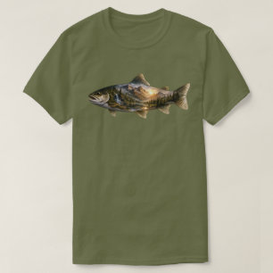 Bergfisch Grafik Natur Landschaft Innerhalb des Fi T-Shirt