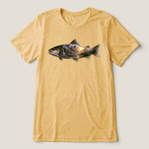 Bergfisch Grafik Natur Landschaft Innerhalb des Fi Tri-Blend Shirt