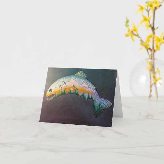 Bergfisch Karte (Gelbe Blume)