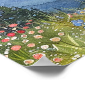 Bergflorales Lebenswillkommensschild zur Feier des Poster (Ecke)
