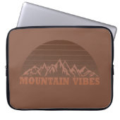 Bergflöten Vintager Retro-Sonnenuntergang Laptopschutzhülle (Vorderseite)