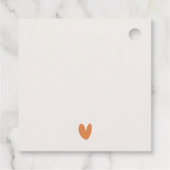 Bergfluss Herbst Winterlandschaft Hochzeit Geschenkanhänger (Rückseite)