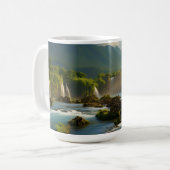 Bergfluss im Wald Kaffeetasse (Vorderseite Links)