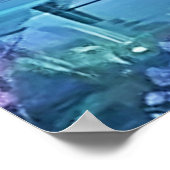 Bergfluss Landschaft Kunst, Dichtung Poster (Ecke)