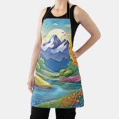 Bergfluss Landschaft Kunst, Dichtung Schürze (InSitu)