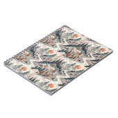 Bergflusslandschaft Boho abstraktes Muster Kunst Notizblock (Linke Seite)