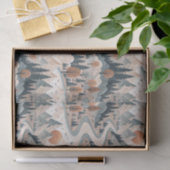 Bergflusslandschaft Boho abstraktes Muster Kunst Seidenpapier (Geschenk)