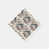 Bergflusslandschaft Boho abstraktes Muster Kunst Serviette (Ecke)