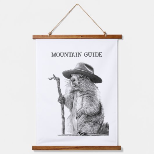 Bergführer - Möbelmarmelade Wandteppich Mit Holzrahmen (Vorderseite)