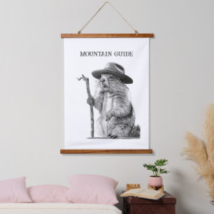Bergführer - Möbelmarmelade Wandteppich Mit Holzrahmen