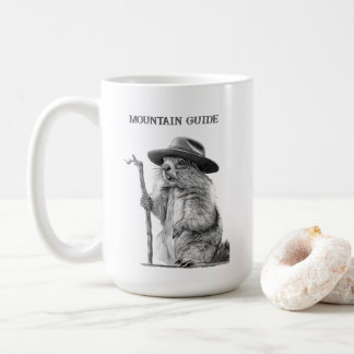 Bergführer - skurrile Marmotdesign Kaffeetasse