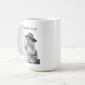 Bergführer - skurrile Marmotdesign Kaffeetasse (Vorderseite Links)