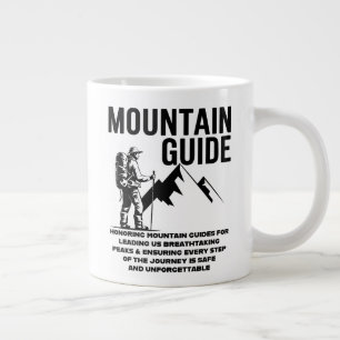 Bergführer-Wanderabenteuer-Grafikdesign Jumbo-Tasse