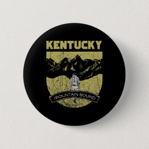 Berggebundenes Kentucky Wandern Camping Wanderung Button