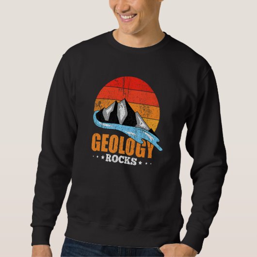 Berggeologe Rock sammelt Retrogeologie Sweatshirt (Vorderseite)