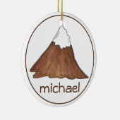 Berggipfel Bergsee-Zauber Camping Wandern Keramik Ornament (Rechts)