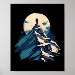 Berggipfel-Explorer-Design - Klettern und Natur Poster
