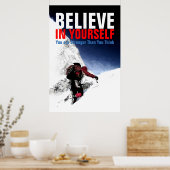 Berggipfel glauben an sich selbst poster (Küche)