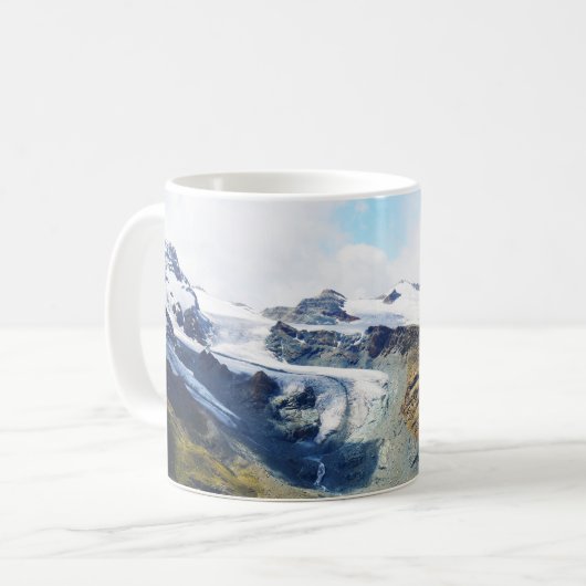 Berggipfel in den Schweizer Alpen Kaffeetasse (Vorderseite Links)