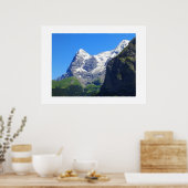 Berggipfel in den Schweizer Alpen Poster (Küche)