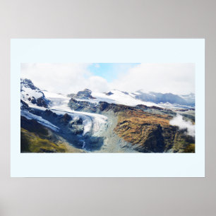 Berggipfel in den Schweizer Alpen Poster