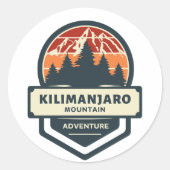 Berggipfel Kilimanjaro Runder Aufkleber (Vorderseite)
