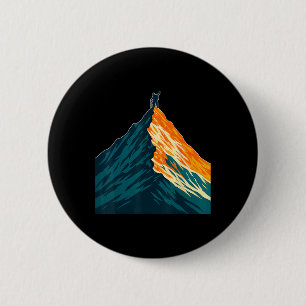 Berggipfel-Kletterabenteuer-Silhouette Button