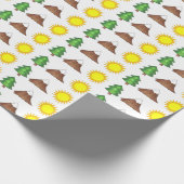 Berggipfel Klettern Wanderung Wald Baumhirte Sonne Geschenkpapier (Ecke)