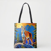 Berggipfel Lion Moonlit Tasche (Vorderseite)