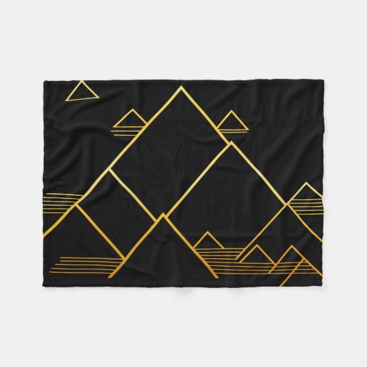 Berggipfel Minimalismus Fleecedecke (Vorderseite (Horizontal))