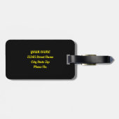 Berggipfel Minimalismus Gepäckanhänger (Rückseite horizontal)