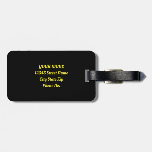 Berggipfel Minimalismus Gepäckanhänger (Rückseite horizontal)