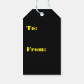 Berggipfel Minimalismus Geschenkanhänger (Rückseite)