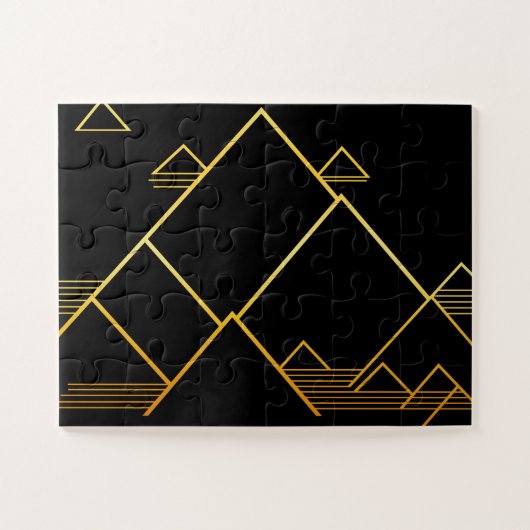 Berggipfel Minimalismus Puzzle (Horizontal)