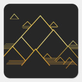 Berggipfel Minimalismus Quadratischer Aufkleber (Vorderseite)