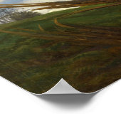 Berggipfel mit treibenden Wolken von Friedrich Poster (Ecke)