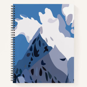 Berggipfel Natur Landschaft Notizblock