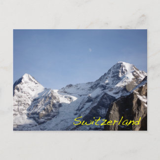 Berggipfel über den Alpen Postkarte