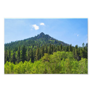 Berggipfel und Wälder am goldenen Tor Fotodruck