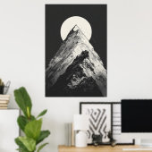 Berggipfelmoon Poster (Heimbüro)