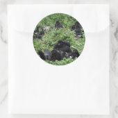 Berggorilla-Gruppe Rundaufkleber Runder Aufkleber (Tasche)