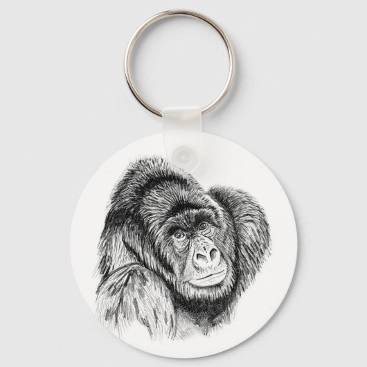 Berggorilla - Schlüsselanhänger (Vorderseite)