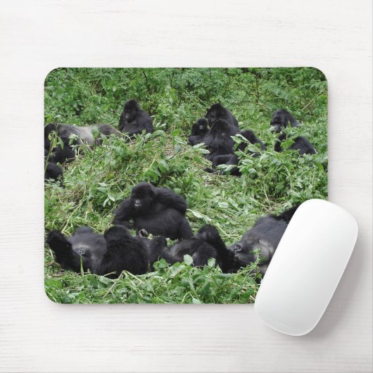 Berggorillagruppe mousepad (Mit Mouse)