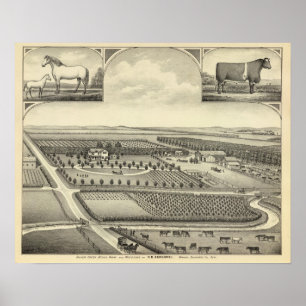Berggren Bauernhof, Nebraska Poster