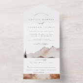 Berghanghochzeit in einer Einladung (Innen Boden)