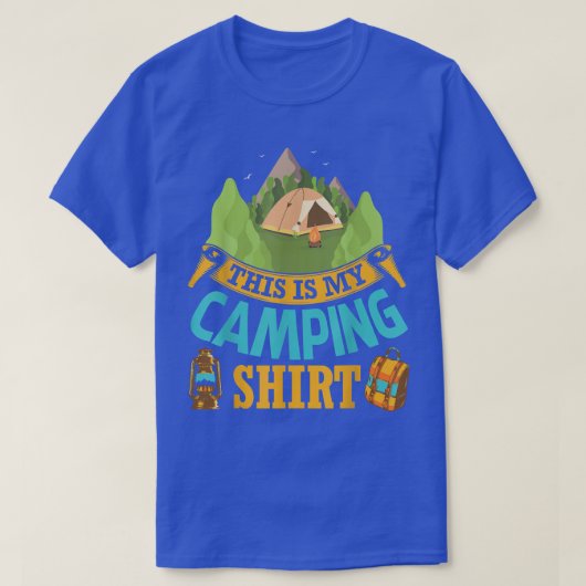 Berghaus Bäume Beutel Campfeuer Camper Das ist mei T-Shirt (Design vorne)