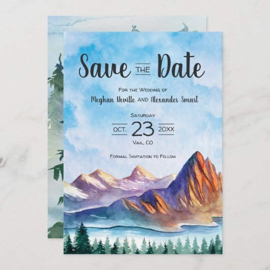 Bergheizung Das Datum mit dem Wald retten Save The Date (Vorne/Hinten)