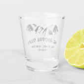 Berghochzeit Schnapsglas (Rückseite)