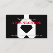 Berghundtraining / Rettung Visitenkarte (Vorderseite)