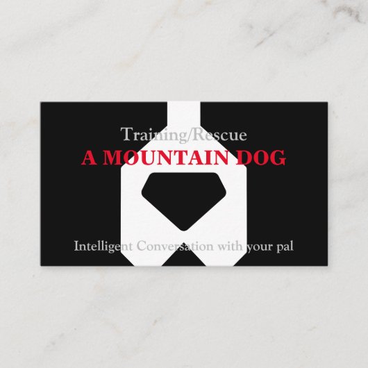 Berghundtraining / Rettung Visitenkarte (Vorderseite)
